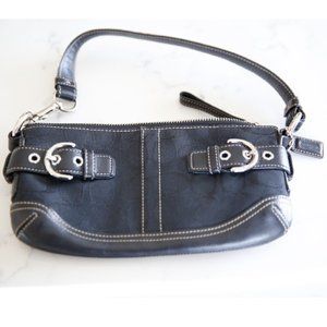 Coach Signature Black Fabric Handbag L05K-5107